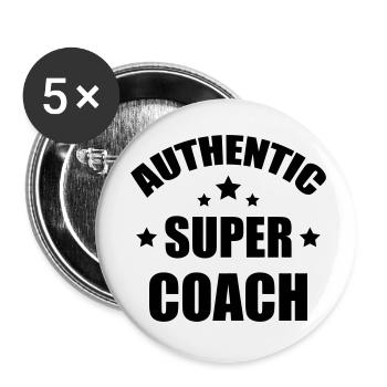 Coach Coaching Trainer Sport Entraineur Team - Buttons small 1''/25 mm (5-pack) - white - Front