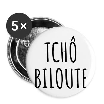 Ch'ti / Nord / Chti / Ch'ti mi / Nordiste - Buttons klein 25 mm (5er Pack) - Weiß - Vorne