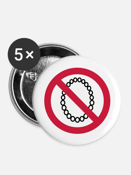 schmuck - Buttons klein 25 mm (5er Pack) - Weiß