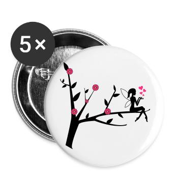 elfe_002 - Buttons klein 25 mm (5er Pack) - Weiß - Vorne