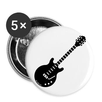 Electric Guitar (Solidbody Guitar / Rock Music) - Buttons small 1''/25 mm (5-pack) - white - Front
