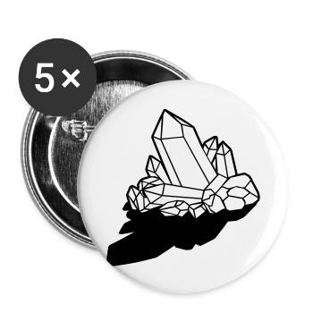 Clipart Schatten Kristall - Buttons klein 25 mm (5er Pack) - Weiß - Vorne