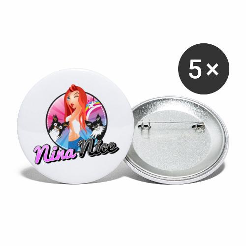 Nina Nice Logo - Buttons klein 25 mm (5er Pack)