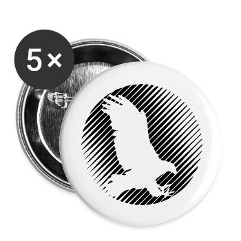 HAWK 0.1 - Buttons small 1''/25 mm (5-pack) - white - Front
