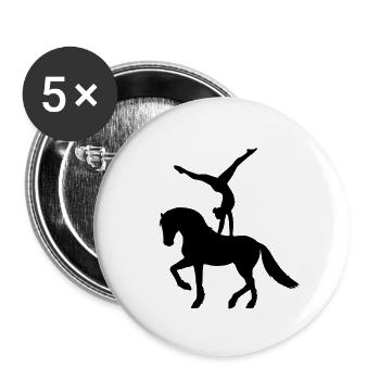 Voltigieren Gesichtsmaske - Buttons klein 25 mm (5er Pack) - Weiß - Vorne