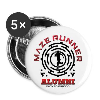 Böse ist gut - Buttons klein 25 mm (5er Pack) - Weiß - Vorne