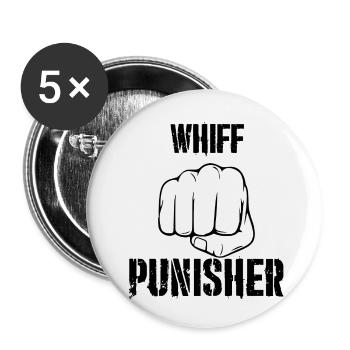 « Punisseur de souffle » - Lot de 5 petits badges (25 mm) - blanc - Devant