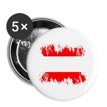 Austria - Buttons small 1''/25 mm (5-pack) - white - Front