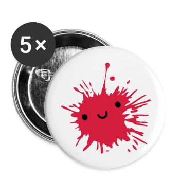 Sweet cute blob - Buttons small 1''/25 mm (5-pack) - white - Front