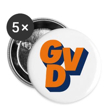 GVD, Parti politique, Malédiction, Politique # - Lot de 5 petits badges (25 mm) - blanc - Devant
