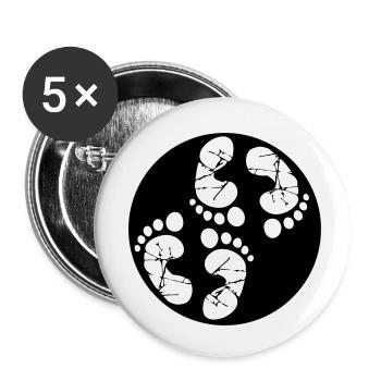Gemini stamp round - Buttons small 1''/25 mm (5-pack) - white - Front