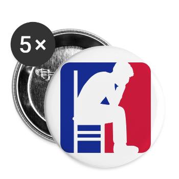 Logo depression sport - Buttons small 1''/25 mm (5-pack) - white - Front