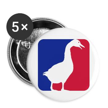 Gans Rot Blau - Buttons klein 25 mm (5er Pack) - Weiß - Vorne