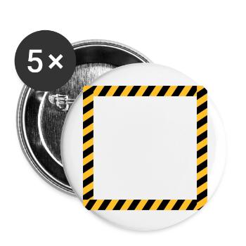 Frame sign barrier tape - Buttons small 1''/25 mm (5-pack) - white - Front