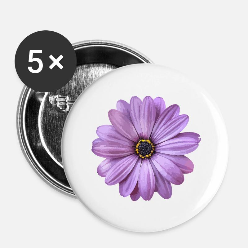 Flower - Buttons small 1''/25 mm (5-pack) - white