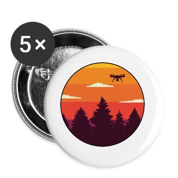Model aircraft drone drone licence drones - Buttons small 1''/25 mm (5-pack) - white - Front