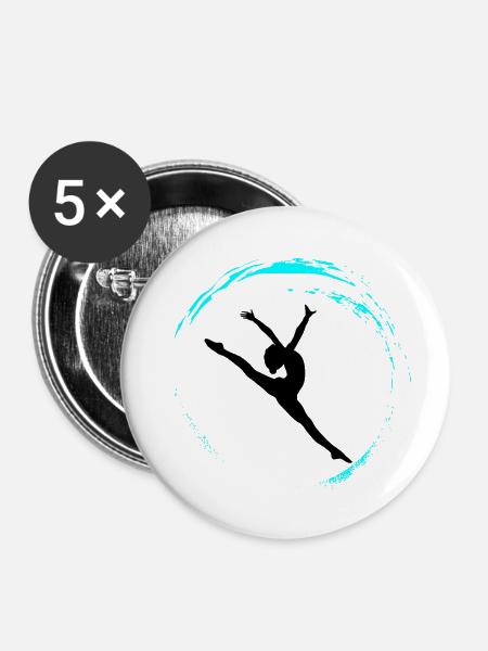 rhythmic gymnastics - Buttons klein 25 mm (5er Pack) - Weiß