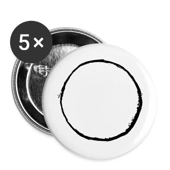 CIRCLE BRUSH - Buttons small 1''/25 mm (5-pack) - white - Front