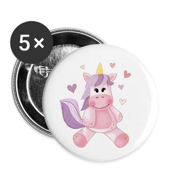 unicorn - Buttons small 1''/25 mm (5-pack) - white - Front