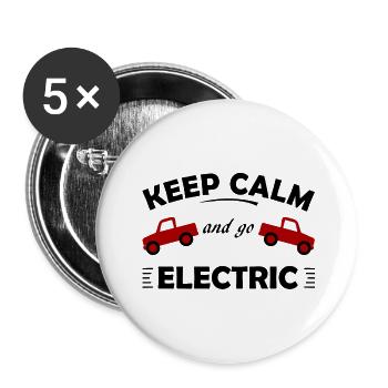 Electric - Buttons small 1''/25 mm (5-pack) - white - Front