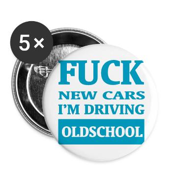 Car Auto - Buttons klein 25 mm (5er Pack) - Weiß - Vorne