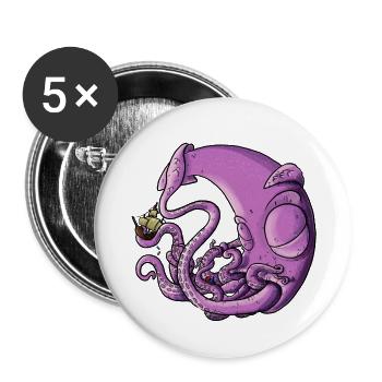 Bébé kraken - Lot de 5 petits badges (25 mm) - blanc - Devant