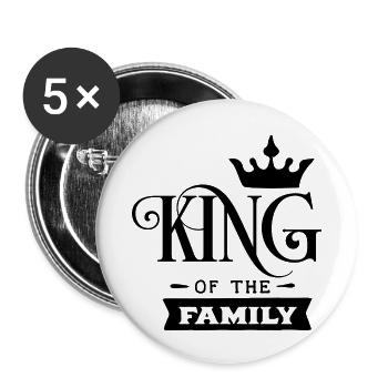 König - Buttons klein 25 mm (5er Pack) - Weiß - Vorne