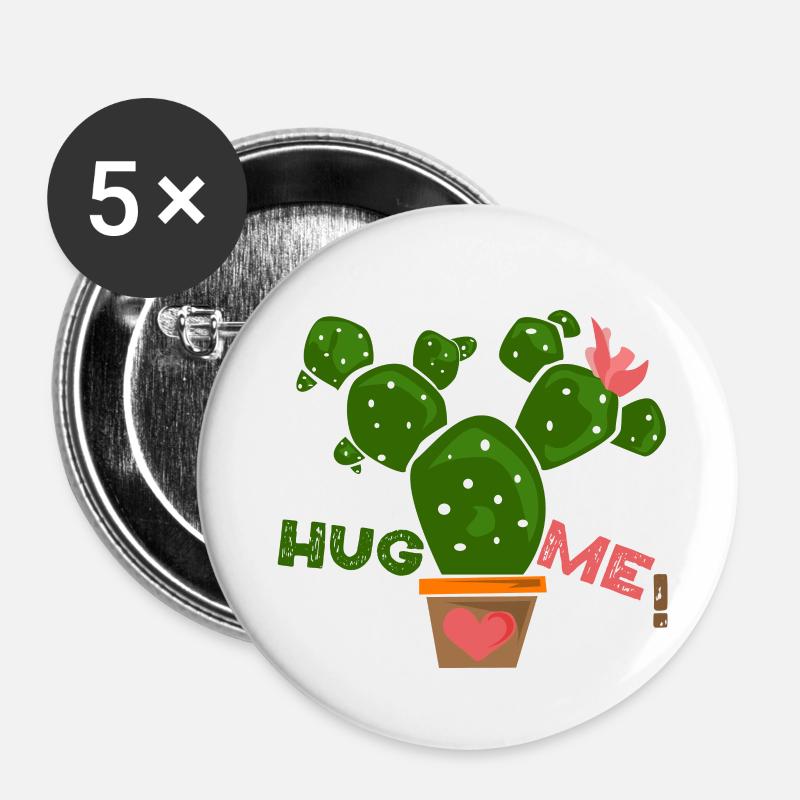 hug me - Buttons small 1''/25 mm (5-pack) - white
