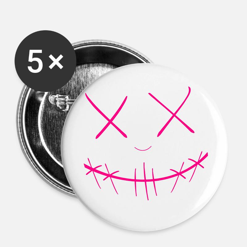 Face - Buttons small 1''/25 mm (5-pack) - white