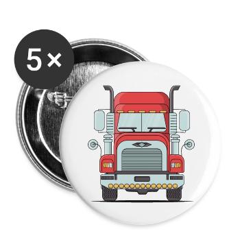 American Truck Laster - Lot de 5 petits badges (25 mm) - blanc - Devant