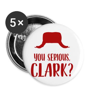 Vous serieux Clark - Lot de 5 petits badges (25 mm) - blanc - Devant