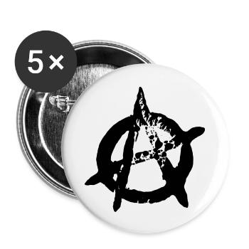 anarchy - Buttons small 1''/25 mm (5-pack) - white - Front