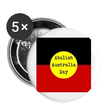 Abolish Australia Day - Buttons small 1''/25 mm (5-pack) - white - Front