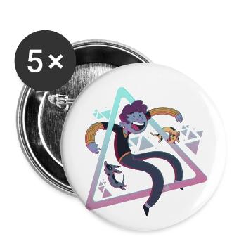 Happy Boy - Buttons small 1''/25 mm (5-pack) - white - Front