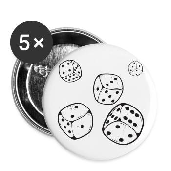 The dice are cast gift man woman player yams - Buttons small 1''/25 mm (5-pack) - white - Front