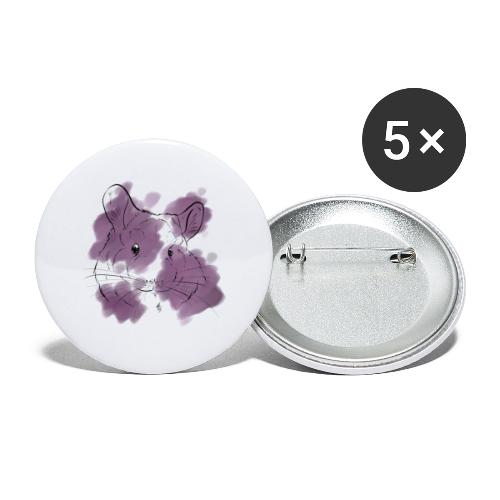 Violet splash chinchilla - Rintamerkit pienet 25 mm (5kpl pakkauksessa)
