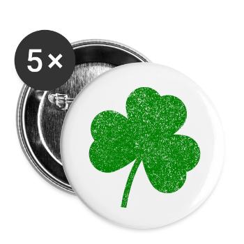 St. Patrick es Day - Buttons klein 25 mm (5er Pack) - Weiß - Vorne