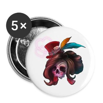 Mad Moxxi - Buttons small 1''/25 mm (5-pack) - white - Front