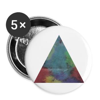 Triangle with colorful structure comic - Buttons small 1''/25 mm (5-pack) - white - Front