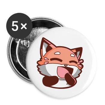 Fuchs Füchse - Buttons klein 25 mm (5er Pack) - Weiß - Vorne