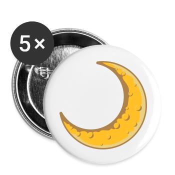 Lune Design De la Lune de Faudesse - Lot de 5 petits badges (25 mm) - blanc - Devant