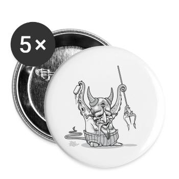 cool devil - Buttons small 1''/25 mm (5-pack) - white - Front
