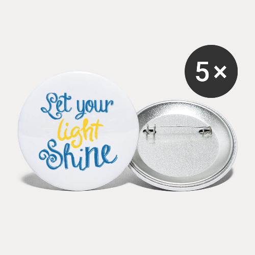Let your light shine - Buttons klein 25 mm (5er Pack)