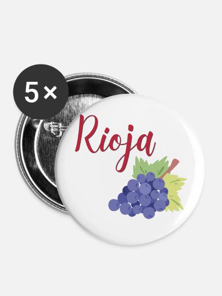 Rioja - Buttons klein 25 mm (5er Pack) - Weiß