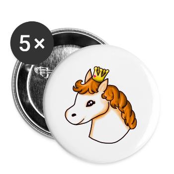 Franney Abricot - Lot de 5 petits badges (25 mm) - blanc - Devant