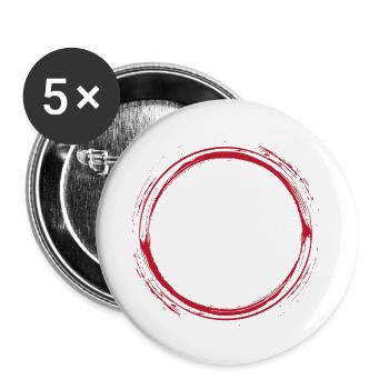 Wing chun Wingtsun MMA Martial Arts - Buttons klein 25 mm (5er Pack) - Weiß - Vorne