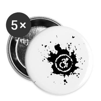 Wheelchair splash, paint splatter wheelchair design* - Buttons small 1''/25 mm (5-pack) - white - Front