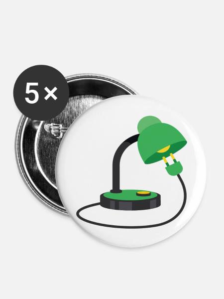 Lampe - Buttons klein 25 mm (5er Pack) - Weiß