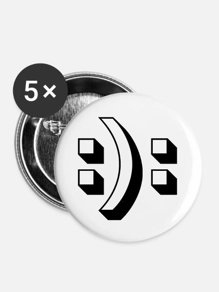 Perspektive - Buttons klein 25 mm (5er Pack) - Weiß