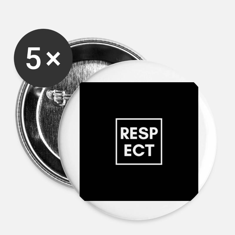 Respekt - Buttons klein 25 mm (5er Pack) - Weiß